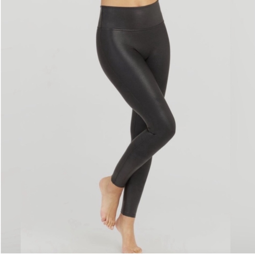 JANE AND BLEECKER Faux Leather Leggings Liquid Spanx Inspired size S Pants Small